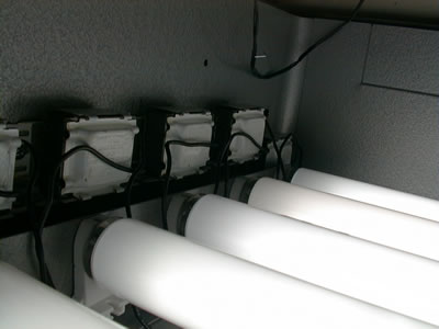 Closeup of ballasts