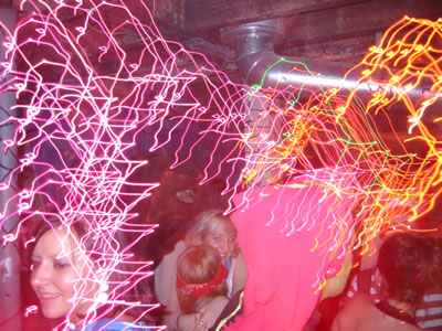 The scene from the basement