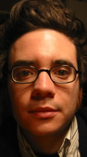 Simon wearing new glasses