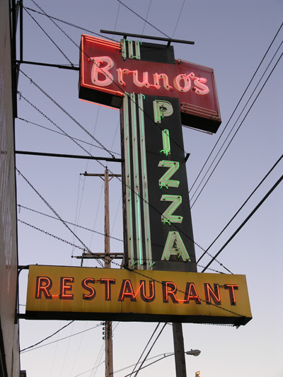 Bruno's Pizza Outdoor Sign